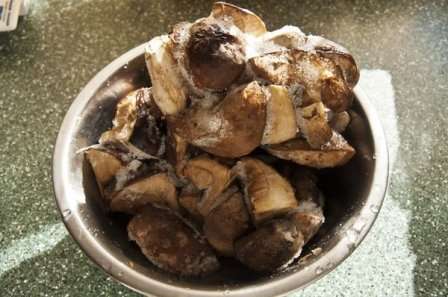 Замороження сирих грибів